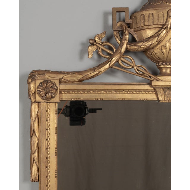 French Louis XVI Style Gilded Mirror For Sale - Image 4 of 10