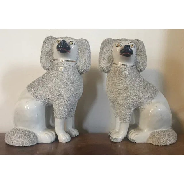 19th Century English Staffordshire Pearlware Creamware Dogs - a Pair For Sale - Image 9 of 13