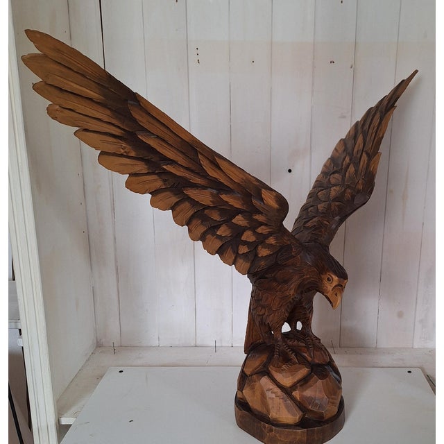 1970s Hand-Carved Eagle Figure by Ernst Huber, 1970s For Sale - Image 5 of 8
