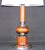 Mid-Century Modern Walnut and Chrome Table Lamp With White Lampshade, France 1970's For Sale - Image 3 of 5