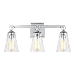 Sean Lavin by Visual Comfort Studio Monterro 3-Light Vanity, Chrome For Sale