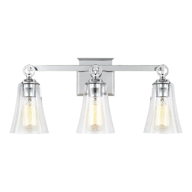 Sean Lavin by Visual Comfort Studio Monterro 3-Light Vanity, Chrome For Sale