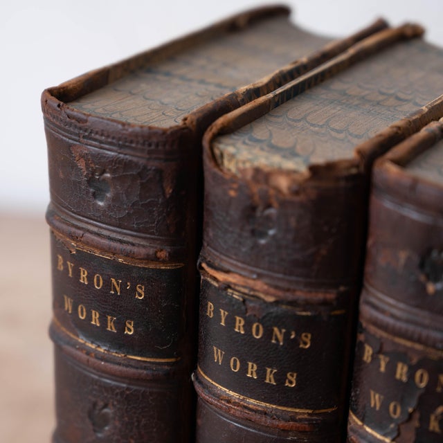 Byron's Works, 4-Volume Leather Set, Philadelphia, 1854 For Sale - Image 4 of 10