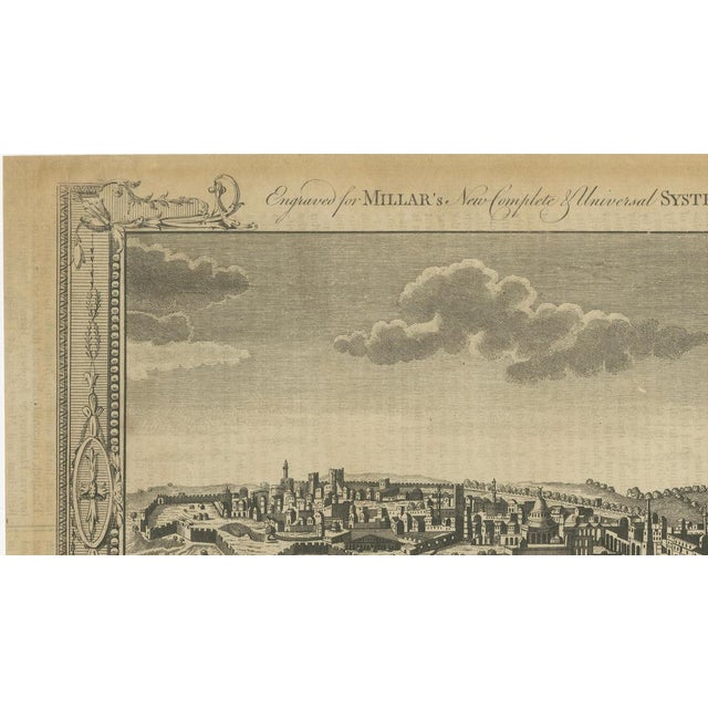 Black Antique Engraved View of Jerusalem from Millar, 1760s For Sale - Image 8 of 11