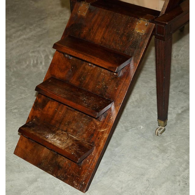 Antique George III Metamorphic Library Desk into Bookcase Ladder, 1820s For Sale - Image 18 of 18