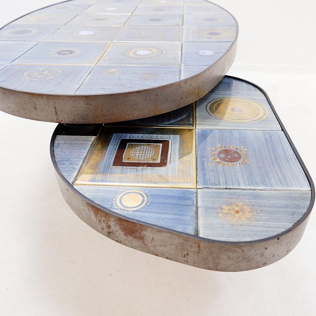 Oval Coffee Table by Georges Pelletier for La Roue Vallauris, France, 1970 For Sale - Image 6 of 16