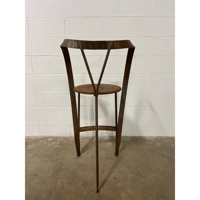 Vintage Handcrafted Cassina Style Oversized Sculptural Metal Ribbon Chair For Sale In Chicago - Image 6 of 11
