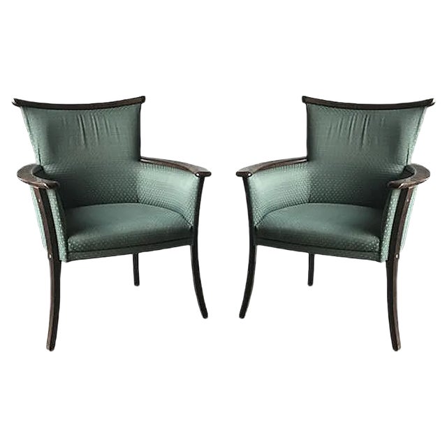 Set of Mid-Century Wooden Armchairs, 1960s For Sale