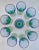 Vintage Bi-Colored, Green and Blue, Hand-Blown Water Goblets, 'Bahia' by Italy's Bormioli Rocco- Set of 10 For Sale - Image 4 of 10