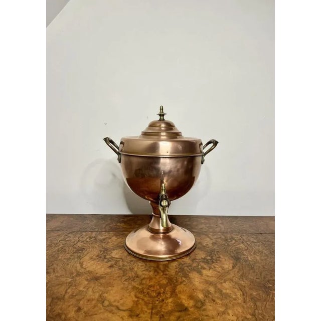 Antique Victorian Copper & Brass Samovar, 1880s For Sale - Image 6 of 6