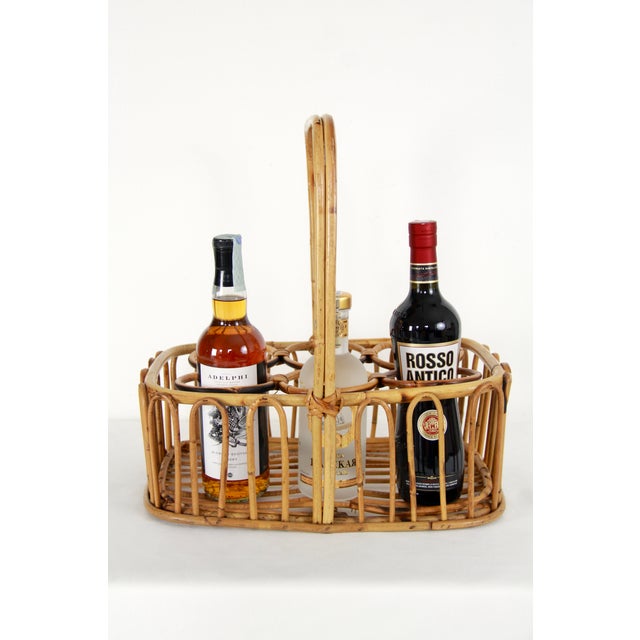 Vintage Bamboo Bottle Rack by Alfredo, Italy, 1970s For Sale - Image 6 of 8