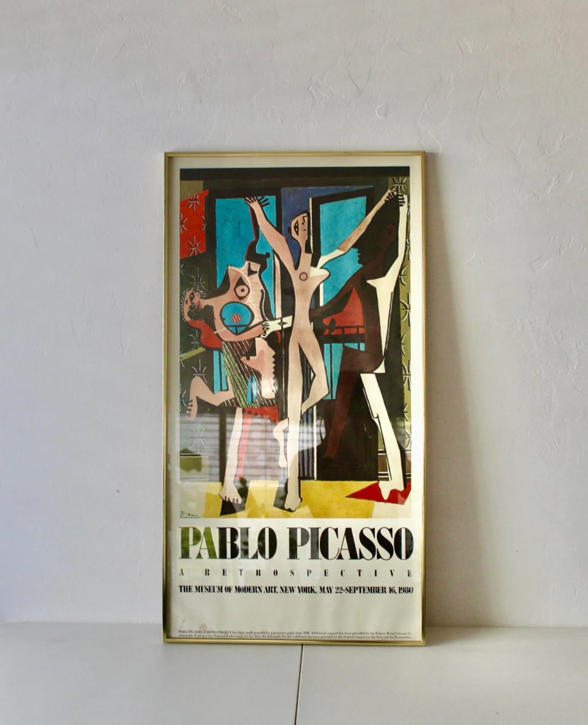 Pablo Picasso Retrospective 1980 Moma New York Vintage Framed