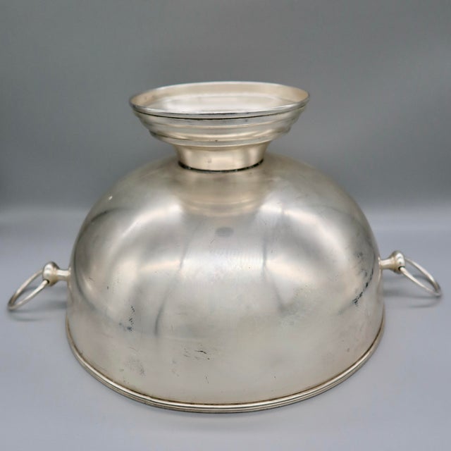 Vintage Silverplate Champagne Bath / Punch Bowl — Footed/Pedestal Shape With Ring Handles For Sale - Image 4 of 7