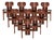 Africa Side Chairs by Afra & Tobia Scarpa for Maxalto, 1970s, Set of 10 For Sale