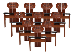 Africa Side Chairs by Afra & Tobia Scarpa for Maxalto, 1970s, Set of 10