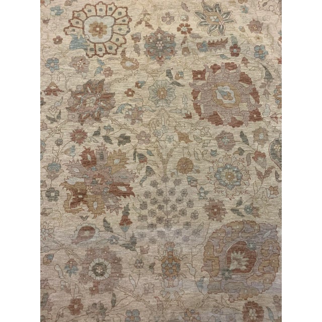 Cream Tabriz Design Oversize Rug 13' X 23'9 For Sale - Image 8 of 8
