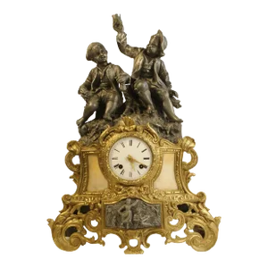 Early 19th Century Japy Frères Antique French Bronze Mantle Pendulum Clock Japy Brothers France