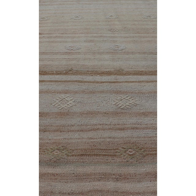 Turkish Vintage Kilim Stripe Runner in Earth Tones 2'5" X6'4" For Sale - Image 4 of 17