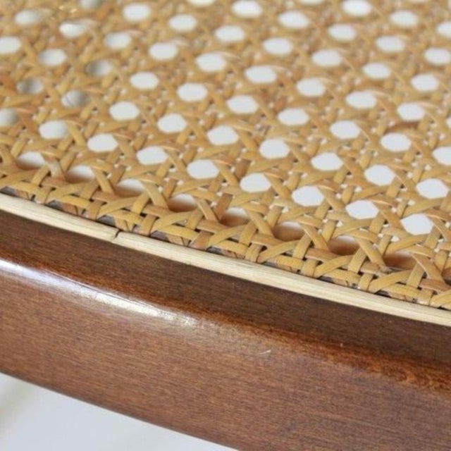 Metal Mid-Century Modern Brass and Wicker Rocking Chair, 1970s For Sale - Image 7 of 13