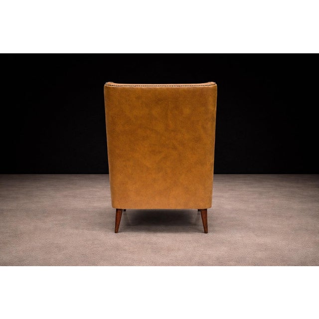 Armchair in Hardwood & Faux Leather, Giuseppe Scapinelli, 1950s - Lot 313A For Sale - Image 9 of 15