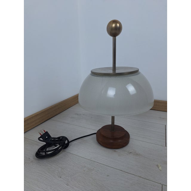 Alfa Model First Series Table Lamp with Wooden Base by Sergio Mazza for Artemide, 1960s For Sale - Image 9 of 9