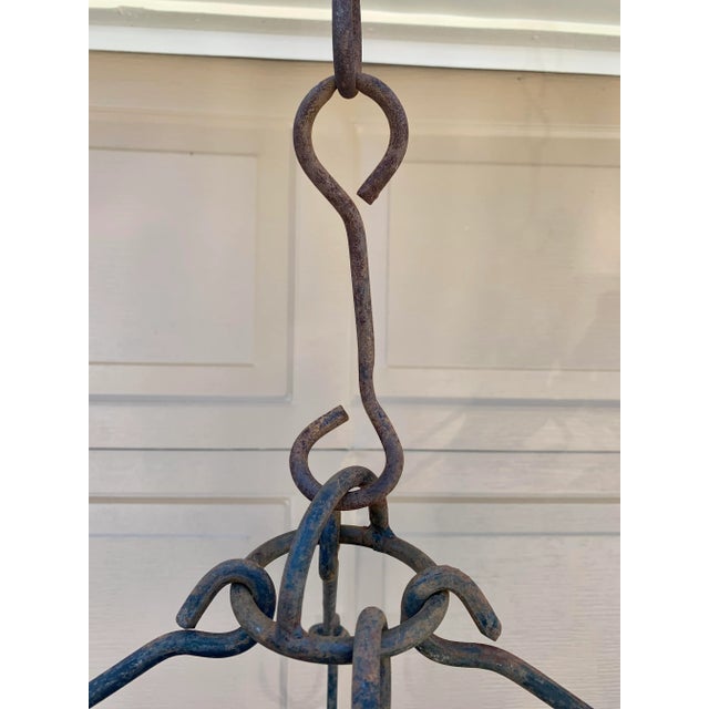 Early 19th Century Handwrought Iron Game Rack or Hanging Pot Rack For Sale - Image 10 of 13