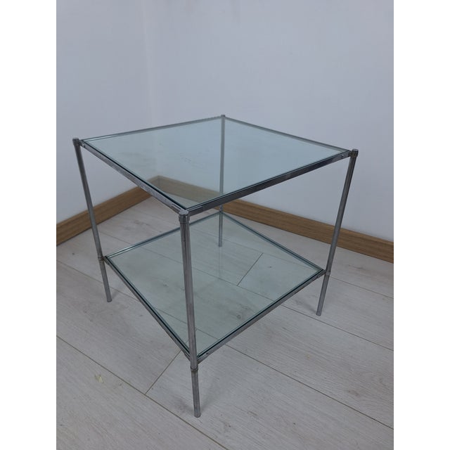 Azucena Montecarlo T12 Model Two-Tier Coffee Table in Chromed Brass by Corrado Corradi Dellacqua for Azucena, 1959 For Sale - Image 4 of 8
