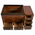 Japanese Burlwood Hibachi With Drawers and Copper Liner, Meiji-Style For Sale - Image 4 of 9
