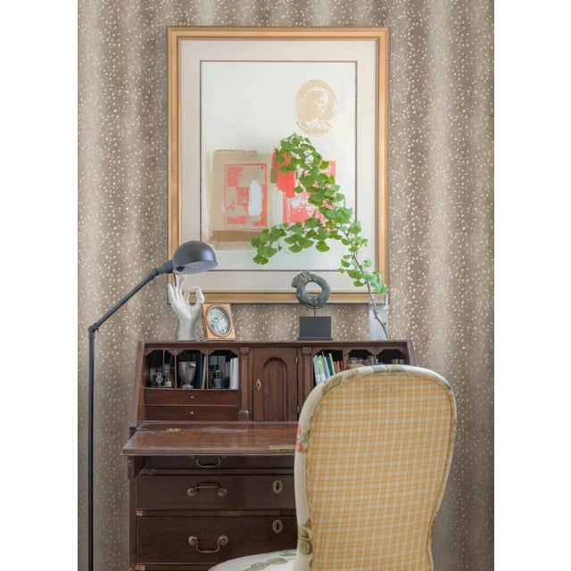 Wilde Spotted Antelope Hide Removable Wallpaper – Whiskey Brown Sample For Sale - Image 4 of 8