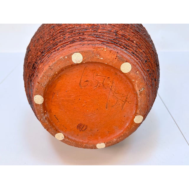 Large Handcrafted Fire Clay Ceramic Art Floor Vase from Spara Keramik, Germany, 1950s For Sale - Image 12 of 18