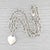 Modern 1990s Engravable Tiffany Id Heart Tag Necklace Sterling Silver 16" Cable Chain For Sale - Image 3 of 7