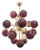 21st Century Diciotto Polished Brass Frosted Amethyst Bubbles Murano Sputnik Chandelier by Fabio LTD For Sale
