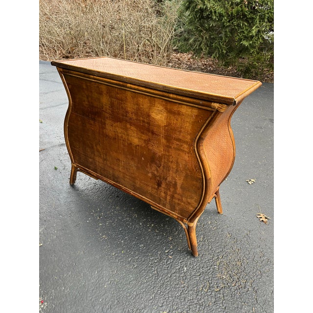 Handsome Seagrass and Rattan Dresser For Sale - Image 10 of 11