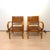 Set of two Bauhaus / Mid-Century chairs with bent armrests by Gelenka from Germany, circa 1950. Curved beech wood...