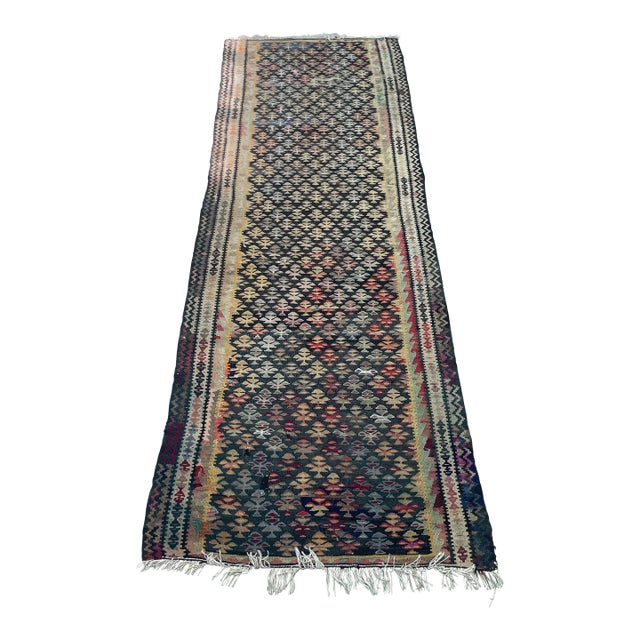 Antique Caucasian Kilim Rug Runner For Sale