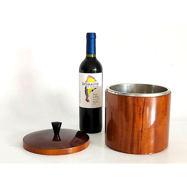 Mid 20th Century Mid 20th Century Italian Lacquered Wood Ice Bucket For Sale - Image 5 of 11