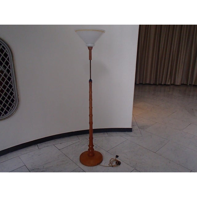 Vintage Floor Lamp with Glass Shade, 1930s For Sale - Image 14 of 15