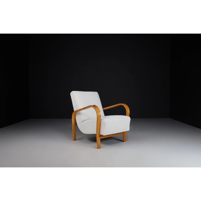 Gold Set of Bentwood Armchairs by Karel Koželka & Antonín Kropáček, 1940 For Sale - Image 8 of 12