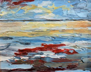 "Sunset at Hilton Head" Oil Painting by Riverin