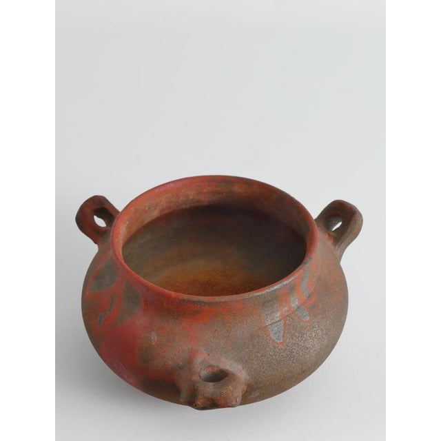 Studio Pottery Earthenware Ceramic 3-Handled Vessel For Sale - Image 17 of 18