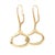Gold 14k Gold Wide Open Oval Drop Diamond Wire Clip Earring - Made in Italy, Pair For Sale - Image 8 of 10