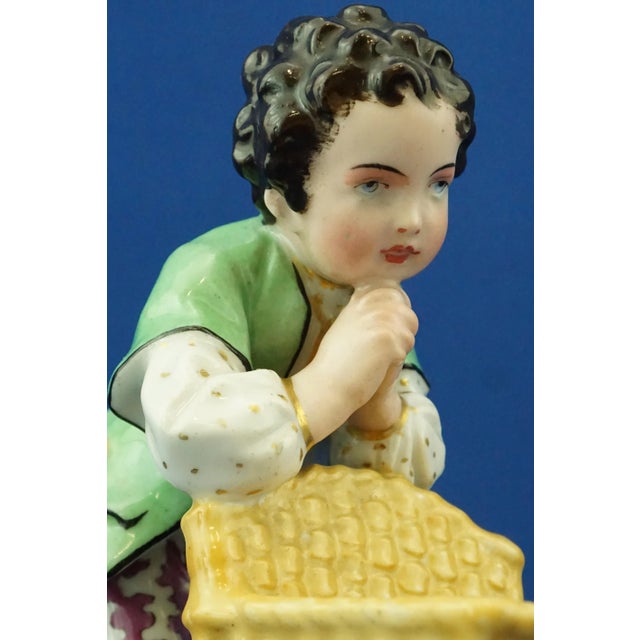 Early 19th Century Porcelain Figurine of Child with Basket by Jacob Petit, France For Sale - Image 10 of 18