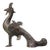 Early 20th Century Bronze Peacock Sculpture – 13.4" Archaic Style Bird Figure For Sale