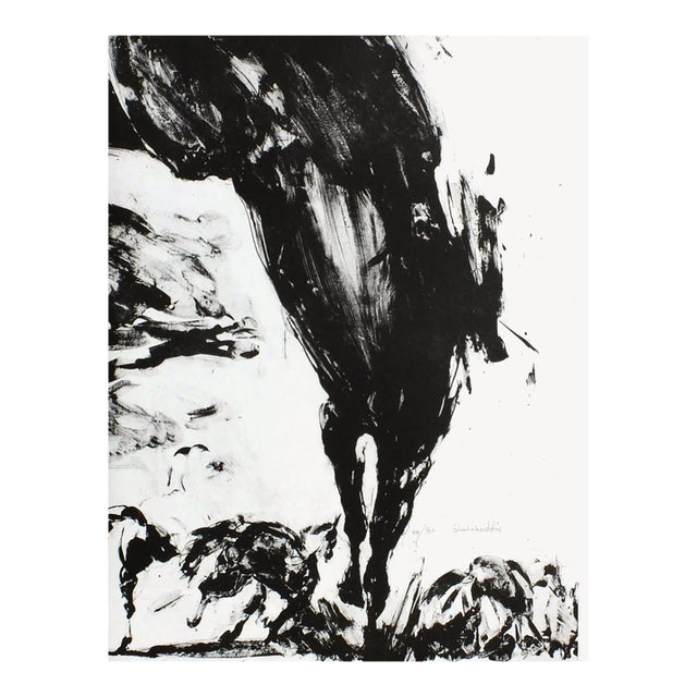 2009 Ahmed Shahabuddin Chevaux en Liberté Signed Lithograph For Sale