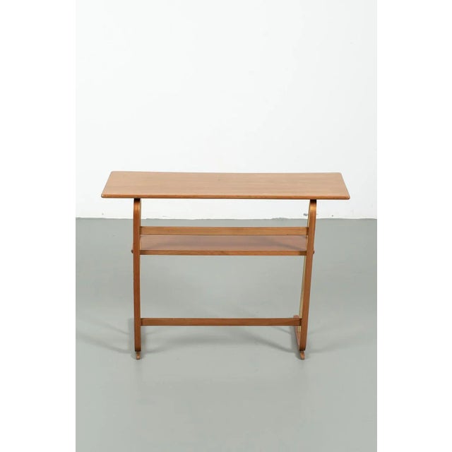 Vintage Console Table in Brass For Sale - Image 4 of 9