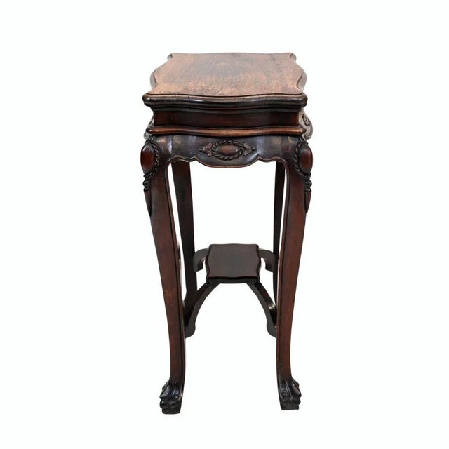 Vintage Chinese Hardwood Pedestal Stand, 1930 For Sale - Image 4 of 5