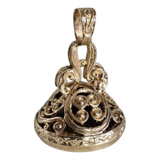 Mid-Century 9ct Gold Charm and Seal from Franklin Mint, London, 1967 For Sale