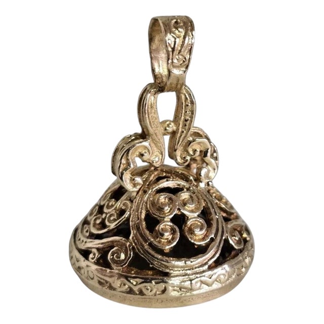 Mid-Century 9ct Gold Charm and Seal from Franklin Mint, London, 1967 For Sale