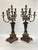 Traditional Pair 19th Century French Empire Style Rouge Marble and Bronze Candelabra For Sale - Image 3 of 9
