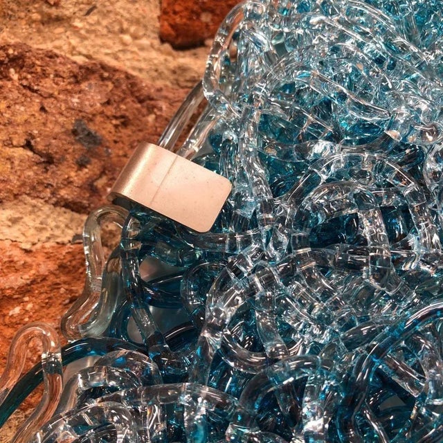 Italian Circular Blue Polycarbonate Tondo Wall Lamp by Jacopo Foggini For Sale - Image 13 of 15